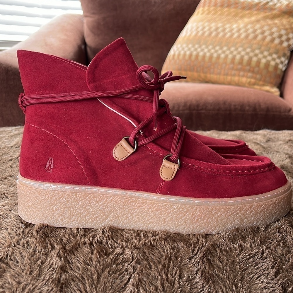 Hush Puppies Red Ankle Boots - Picture 2 of 15